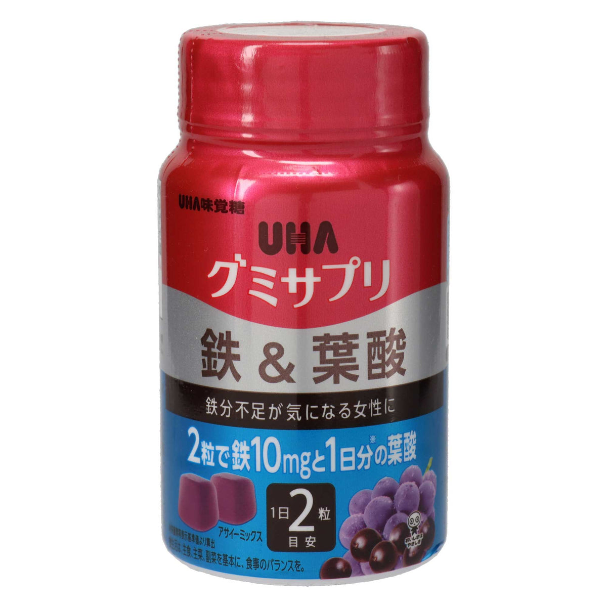 ＵＨＡグミサプリ 鉄＆葉酸ボトル３０日分 ６０粒｜スギ薬局 Beauty Store